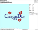 christian dior broken heart Embroidery