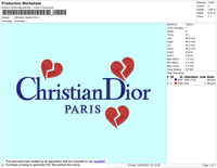 christian dior broken heart Embroidery