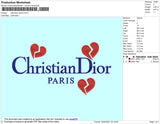 christian dior broken heart Embroidery