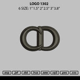 Logo 1302 Embroidery File 6 sizes