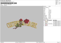 Lover Rose Embroidery File 6 sizes