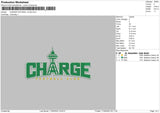 Charge Football Embroidery