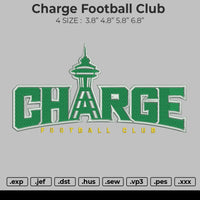 Charge Football Embroidery