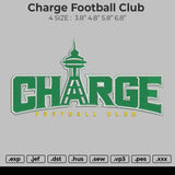 Charge Football Embroidery