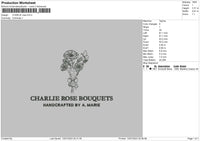 Charlie Rose Embroidery File 6 sizes