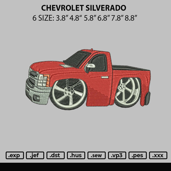 Chevrolet Silveredo Embroidery File 6 sizes