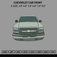 Chevrolet Car Front E,broidery File 6 sizes