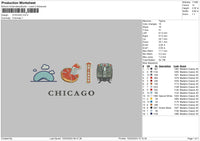 Chicago Embroidery File 6 sizes