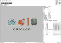 Chicago Embroidery File 6 sizes