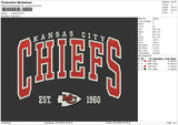 Chiefs3010 Embroidery File 6 sizes