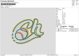 Ch Ball Embroidery File 6 sizes