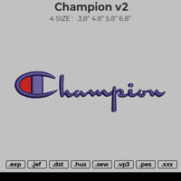 Champion v2 Embroidery