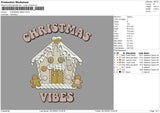 Xmas House Embroidery File 6 sizes