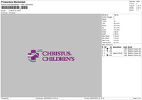 Childrens Text Embroidery File 6 sizes