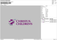 Childrens Text Embroidery File 6 sizes