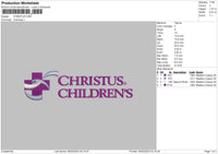 Childrens Text Embroidery File 6 sizes