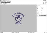 City Champs Embroidery File 6 sizes