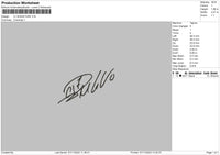 Signature 0711 Embroidery File 6 sizes
