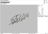 Signature 0711 Embroidery File 6 sizes