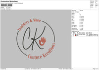 Ck Circle Embroidery File 6 sizes