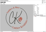 Ck Circle Embroidery File 6 sizes