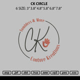 Ck Circle Embroidery File 6 sizes