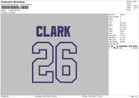 Clark Embroidery File 6 sizes