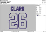 Clark Embroidery File 6 sizes