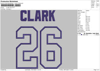 Clark Embroidery File 6 sizes