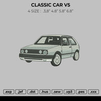 CLASSIC CAR V5 Embroidery File 4 size