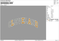 Clevelandtext Embroidery File 6 sizes