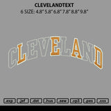 Clevelandtext Embroidery File 6 sizes