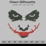 Clown Sillhouette Embroidery