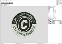 Cm Experience Embroidery File 6 sizes