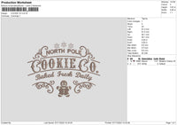 Cookie Xmas Embroidery File 6 sizes