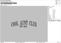 Aunt Club Embroidery File 6 sizes