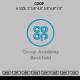 Coop Embroidery File 6 sizes