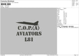 Cop Embroidery File 6 sizes