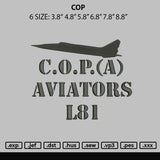 Cop Embroidery File 6 sizes