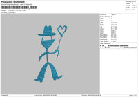 Cowboy0402 Embroidery File 6 sizes