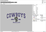 Cowboys Kitty Embroidery File 6 sizes