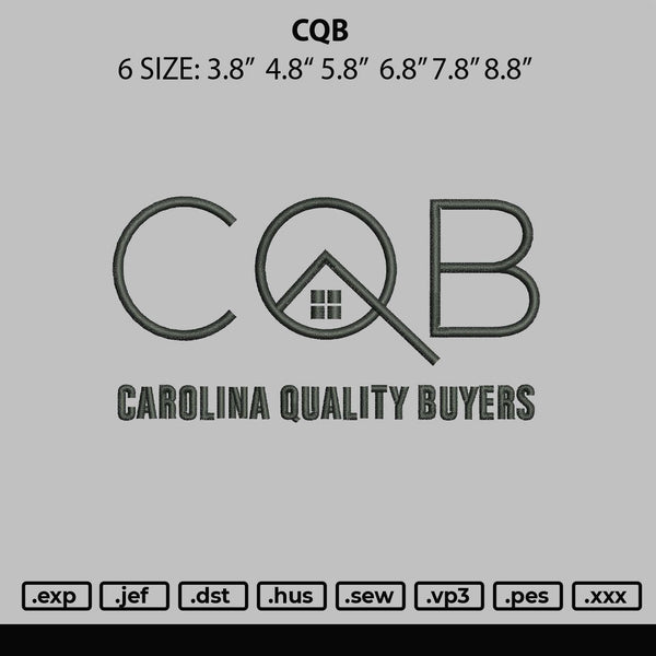 Cqb Embroidery File 6 sizes