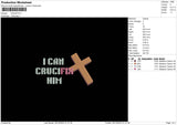 Crucifix Embroidery File 6 sizes