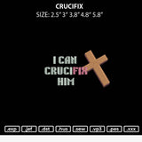 Crucifix Embroidery File 6 sizes