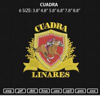 Cuadra Embroidery File 6 sizes