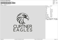 Eagle Square Embroidery File 6 sizes