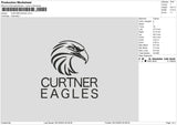 Eagle Square Embroidery File 6 sizes