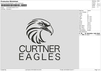 Eagle Square Embroidery File 6 sizes