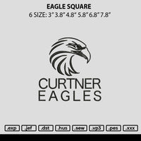 Eagle Square Embroidery File 6 sizes