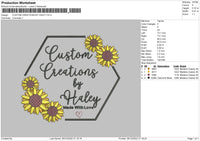 Custom Creatons Embroidery File 6 sizes